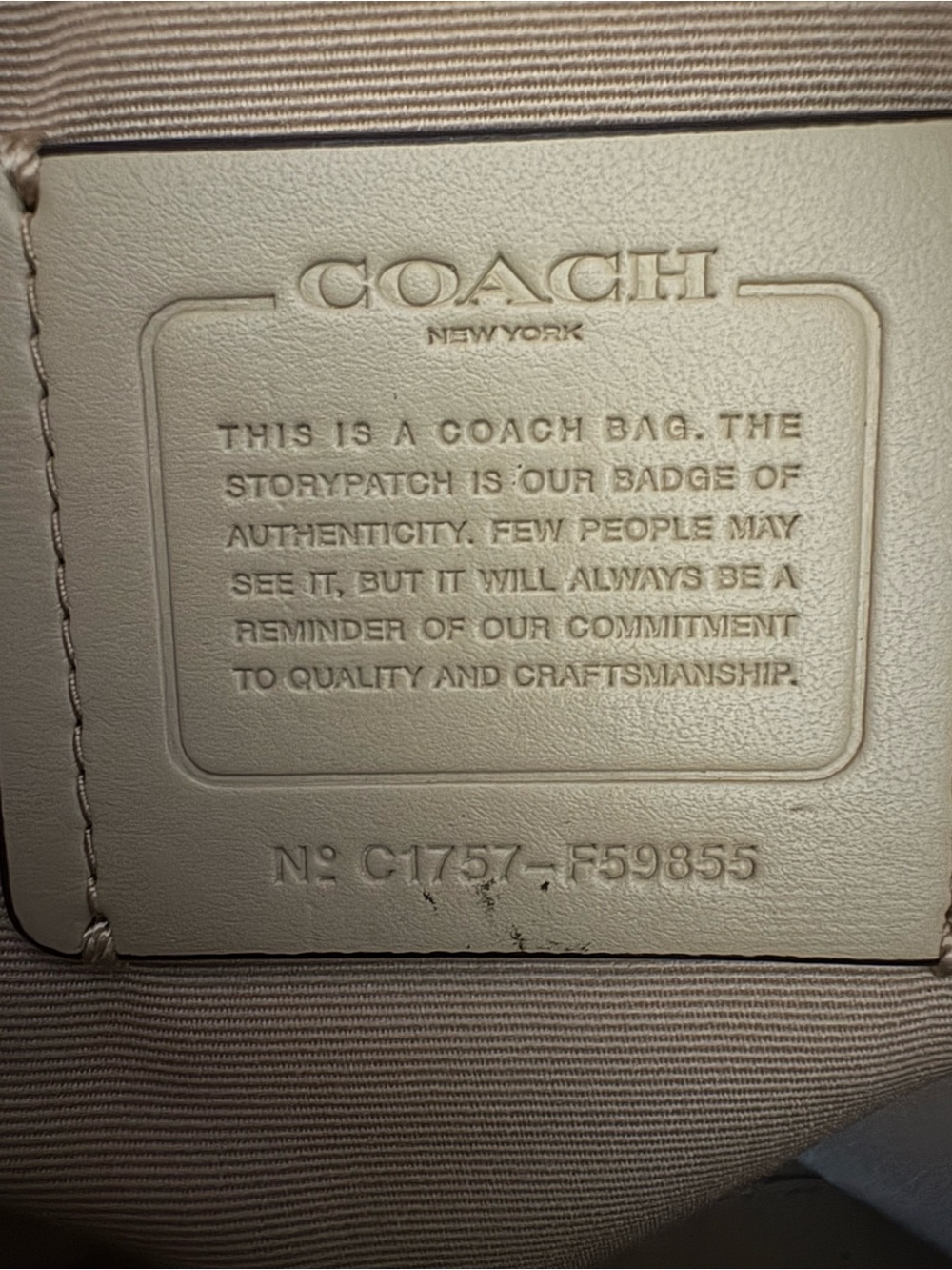 Coach City Zip Tote Beige Leather Yellow Trim Shoulder Bag Purse F59855 New - Picture 13 of 16